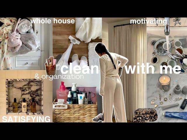 huge DEEP CLEAN + ORGANIZE with me🫧 *satisfying* cleaning my ENTIRE house