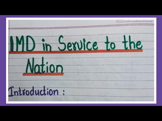 IMD In Service To The Nation Essay/Essay On IMD In Service To The Nation