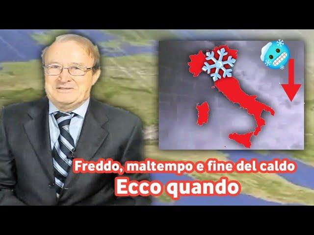 Ecco la data confermata per la fine del caldo torrido eil ritorno dell'inverno efreddo da Nord a sud