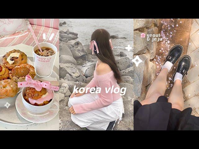 KOREA VLOG spring in seoul, aesthetic cafes, first time in jeju, solo spa day, i hate coffee, etc.