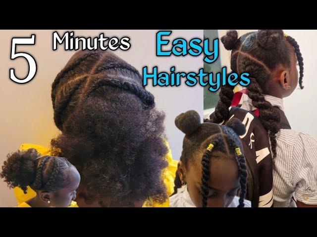 EASY,QUICK AND SIMPLE HAIRSTYLES FOR GIRLS|NATURAL PROTECTIVE HAIRSTYLES|4C|BACK TO SCHOOL HAIRSTYLE