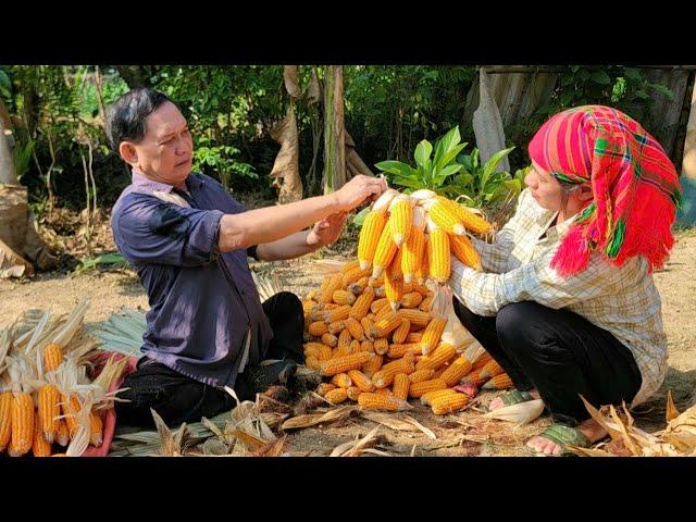 Daughter's Love: Harvesting Corn, Cooking Breakfast for Disabled Father & How to Preserve Corn