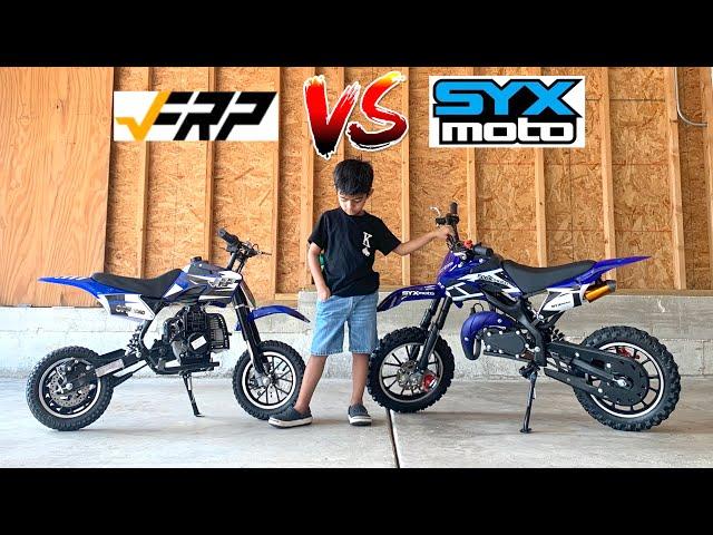 Comparing two of the cheapest Dirt Bikes available on  Amazon! 50cc SYX Moto Holeshot vs. FRP DB001