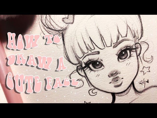  HOW TO DRAW A CUTE FACE | Step by Step with Christina Lorre'