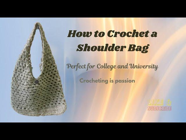 How to Crochet a Shoulder Bag| Fashionable Jute Bag| Full Tutorial| #crochet #bag #craft