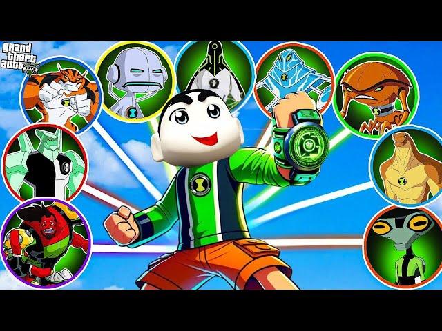 Shinchan UpgradingTo The Strongest Ben 10 Aliens In Gta 5