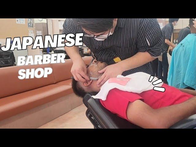 Traditional Japanese barber in Tokyo|| Relaxing haircut and shave ||