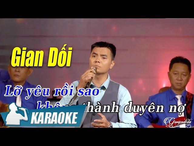 Gian Dối Karaoke Thanh Bình (Tone Nam) | Nhạc Vàng Bolero Karaoke