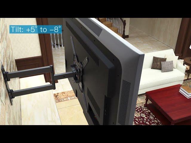 PERLESMITH PSMFK12 Full-Motion TV Wall Mount | Perfect for Corner Mounting