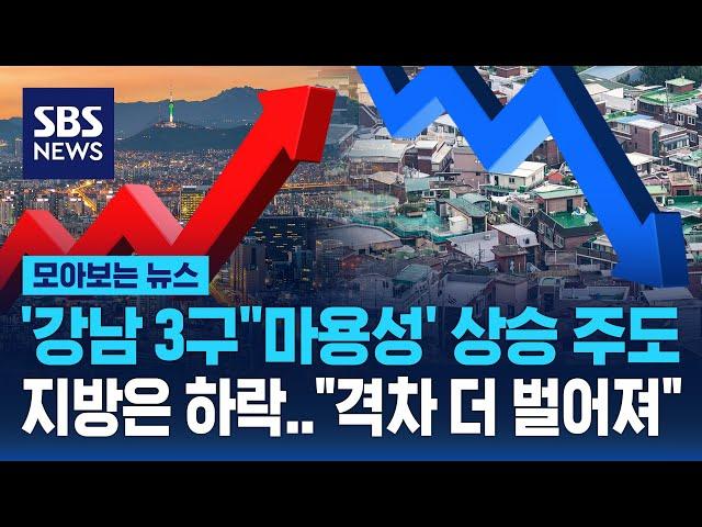 '강남 3구' '마용성' 상승 주도…지방은 하락…"격차 더 벌어져" / SBS / 모아보는 뉴스