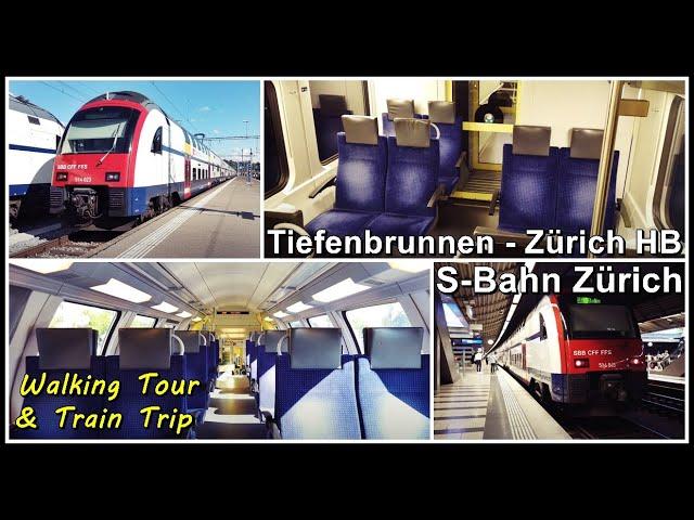 INSIDE SWISS TRAIN / Vom Bahnhof Zürich Tiefenbrunnen zum Zürich HB, Stadt Zürich, Schweiz 2021