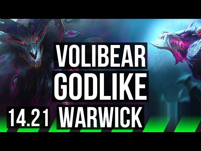 VOLIBEAR vs WARWICK (JGL) | 7/0/6, Godlike | KR Diamond | 14.21