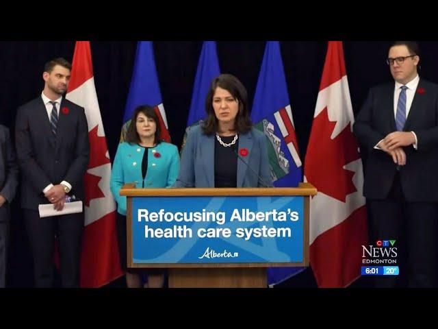 Alberta premier reveals plan to move hospitals away from AHS