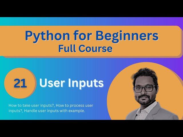 How to take user Input in Python |  User Inputs | Python for Beginners Full Course | Data Magic