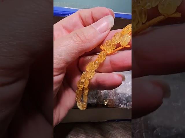 citrine carved leaf strand unboxing from shubham jewels #reseller #jewelry #handmade #citrine citr