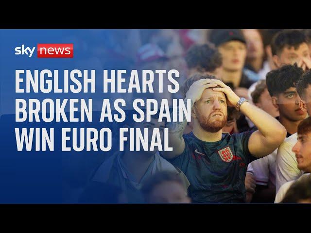 Heartbreak for England as Spain win Euro 2024 final