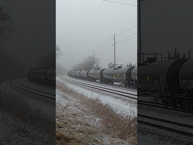 NB BNSF Tank Cars in Spring Hill, KS on 1-3-21