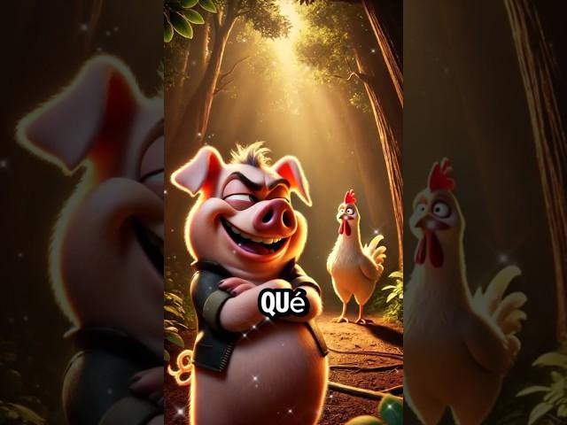 "La Gallina y el Cerdo: La Nobleza de la Gratitud  #fábulas #moralejas #gratitud #short"