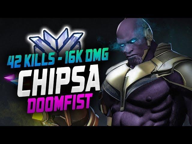 CHIPSA PRO DOOMFIST! 42 ELIMS! 16k DMG! [ OVERWATCH SEASON 14 TOP 500 ]