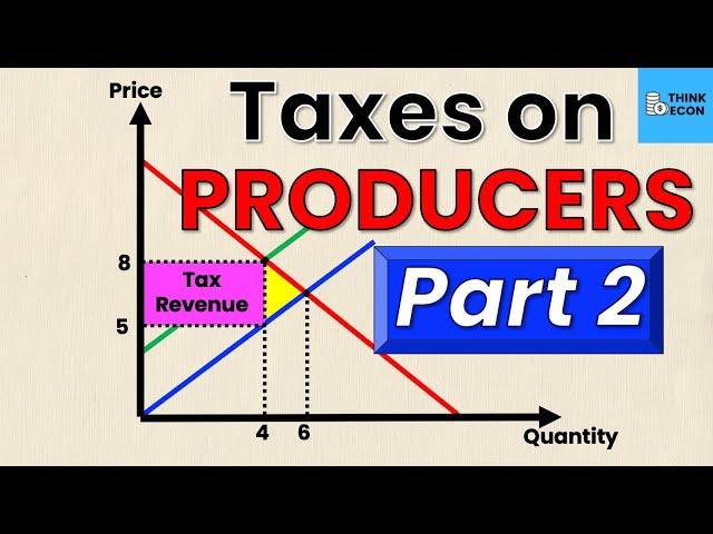 Taxes on PRODUCERS | Part 2 | Tax Revenue and Deadweight Loss of Taxation | Think Econ