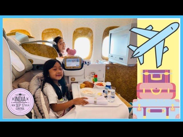 Kaycee & Rachel's first Business Class Airplane Ride