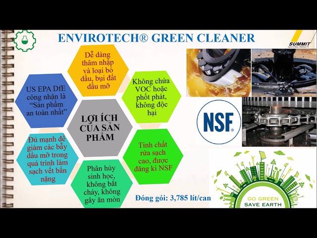 Green Cleaner - Tẩy rửa dầu mỡ công nghiệp