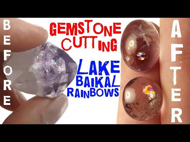 Gemstone Cutting Siberian Amethyst Amazing Lake Baikal Rainbows Highlighting