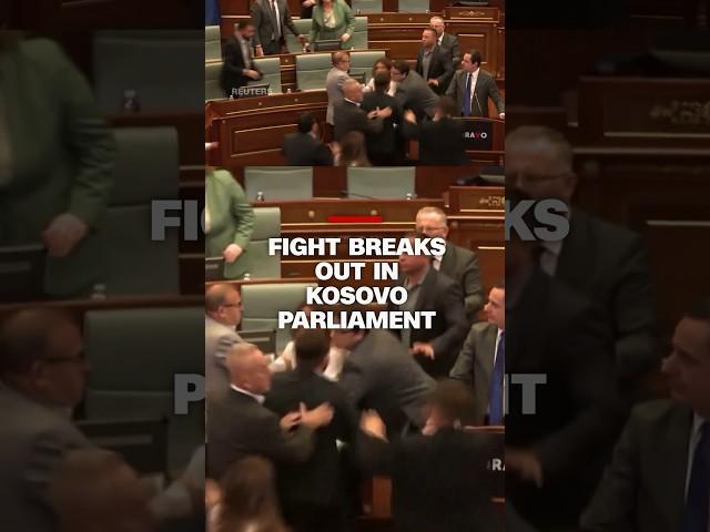 Fight breaks out in Kosovo parliament