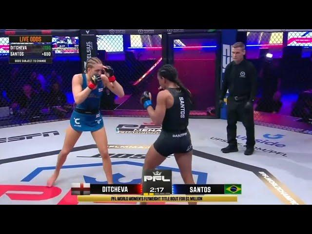 Dakota Ditcheva vs Taila Santos | FULL FIGHT | PFL Finals - 2024