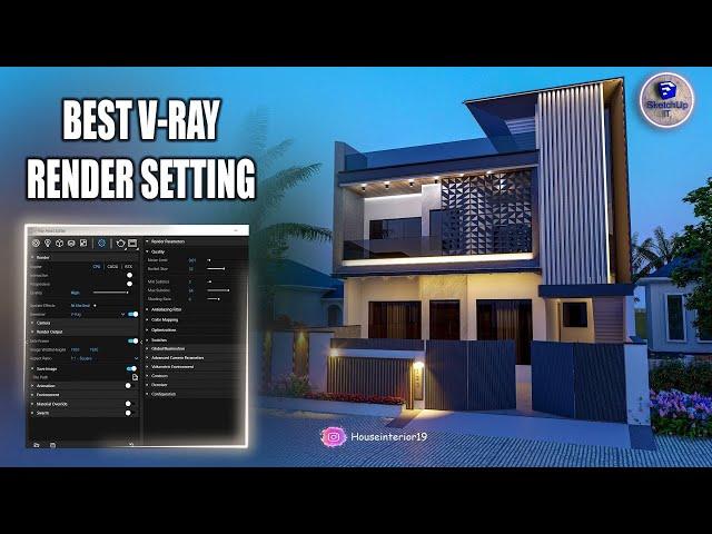 How to Set V-Ray Render Setting for Sketchup 2025