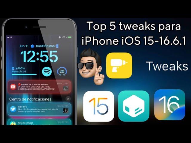 Top 5 Tweaks para Iphone IOS 15-16.6.1 Palera1n Winra1n Sileo Jailbreak