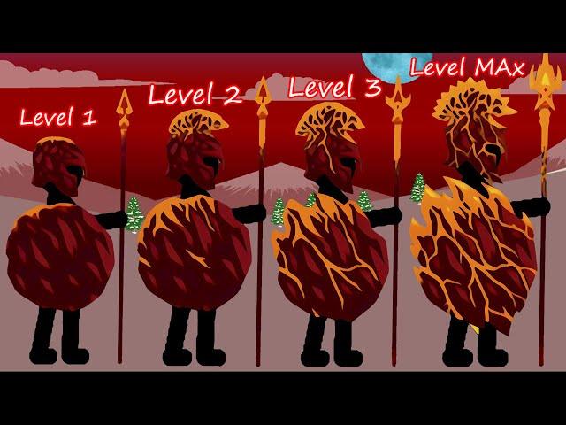 EVOLVE SPEARTON LAVA POWER FROM LEVEL 1 TO LEVEL MAX | STICK WAR LEGACY - KASUBUKTQ