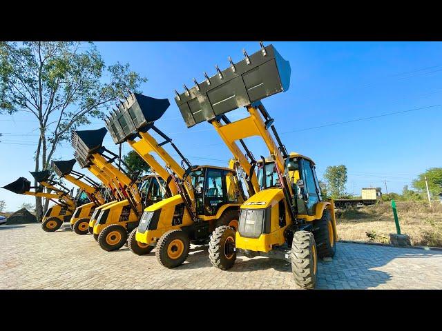 Finally New JCB 3dx Eco Expert 4WD Unloading at Showroom Yard