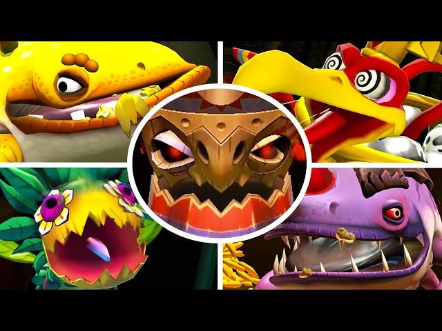 Donkey Kong Country Returns HD - All Bosses (No Damage)