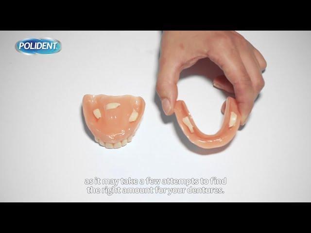 How do I use a denture adhesive cream?