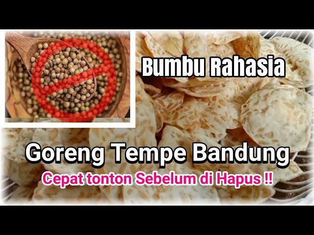 RESEP RAHASIA TEMPE GORENG BANDUNG