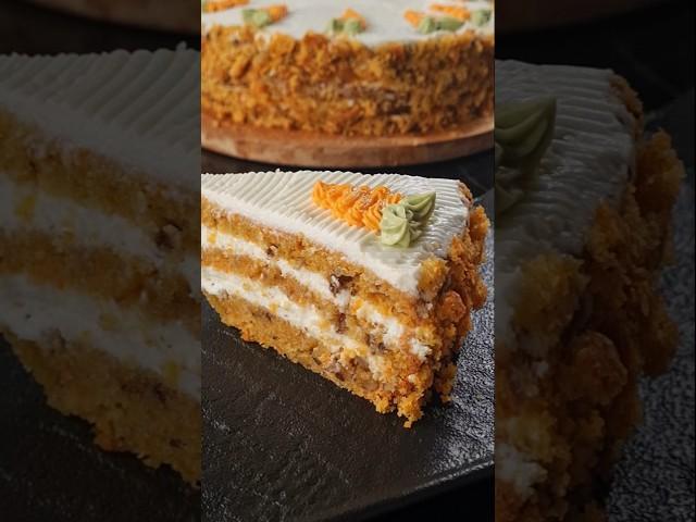 Морковный торт. Сочный бисквит с грецкими орехами  #морковныйторт #рецепт