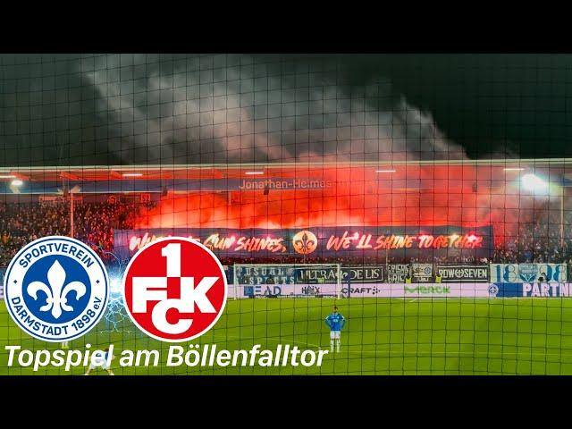 SV Darmstadt 98 vs. 1.FC Kaiserslautern | kreative zweiteilige Choreo inkl. PYROSHOW bei FCK Debakel