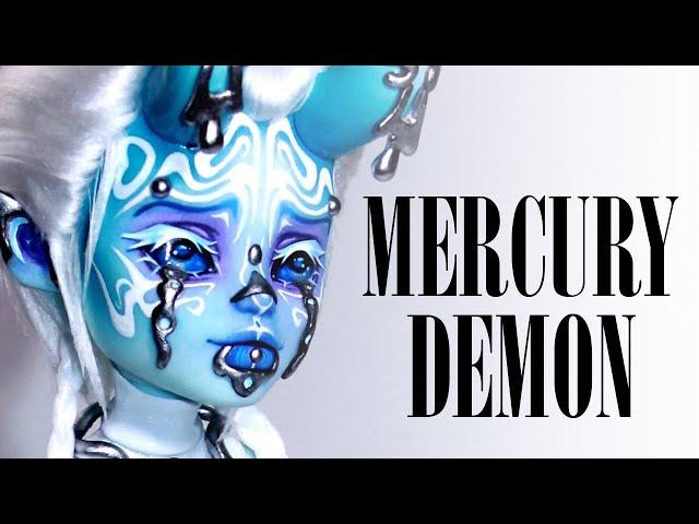 MERCURY DEMON Doll!  ○ Custom Monster High OOAK Doll Repaint ○