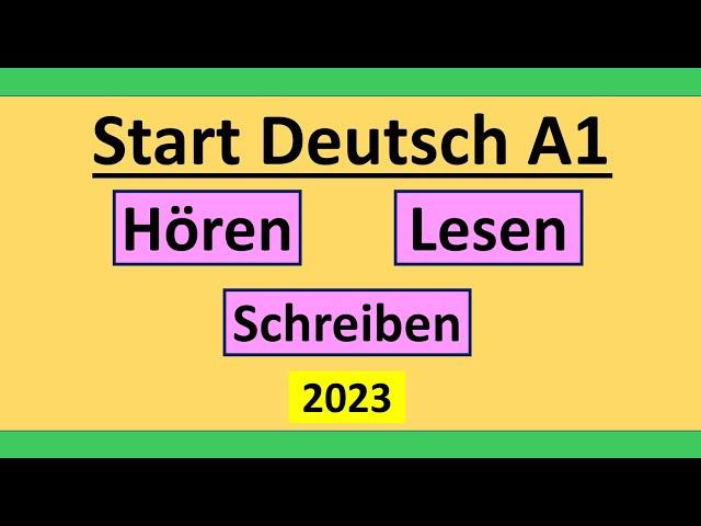 Start Deutsch A1 Hören, Lesen und Schreiben modelltest mit Lösung am Ende || Vid - 179