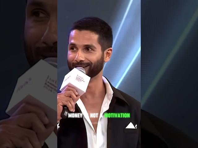 Money is a motivation #shahidkapoor #money #motivation