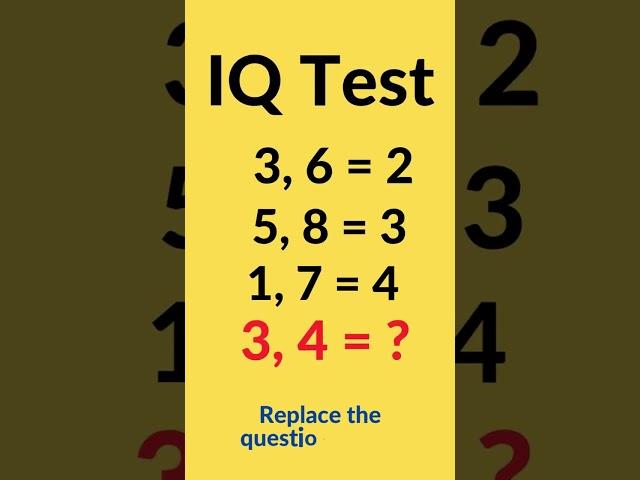 "Advanced IQ Test for Genius Minds" Replace the question mark!