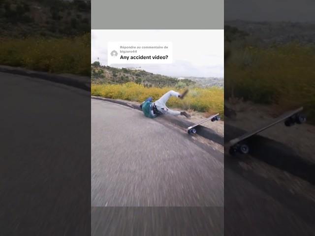 BIG longboard crash #longboard #extreme #sport #downhill #skateboard #fail #crash #insane #shorts