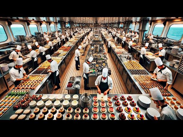 INSIDE THE KITCHEN OF A LUXURY CRUISE SHIP! OVER 11 MILLION MEALS PREPARED