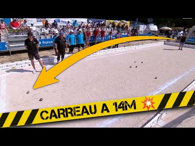 6 incredible shots in pétanque between 9m80 and 14m 