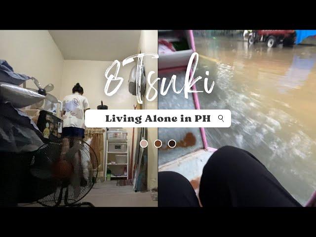 living alone in the Philippines: heavy rain in metro manila, saturday cleaning vlog | silent vlog