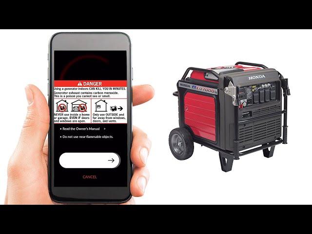Honda My Generator App Inverter Models with Electric Start