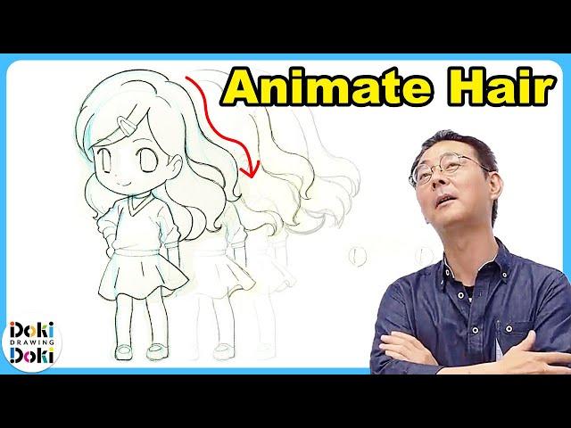 Learn Japanese Animation: Flowing Hair (WINDY)