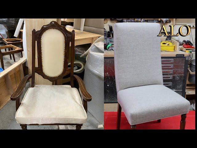 HOW TO REUPHOLSTER A DINING ROOM CHAIR - DIY - ALO  upholstery