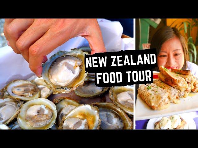 New Zealand Food tour | BEST NEW ZEALAND FOOD | GIANT BLUFF oysters | ICONIC Kiwi foods